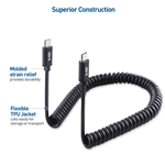 Cable Matters Coiled USB-C 60W Charging Cable - 4ft