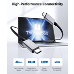Cable Matters [Intel Certified] Premium 40Gbps Thunderbolt 4 Cable in Black