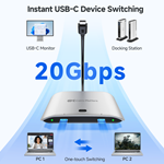 Cable Matters 20 Gbps USB-C Switch for Sharing a USB-C / Thunderbolt 4 Monitor or Thunderbolt 4 Docking Station