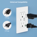 Cable Matters 2-Pack, 15A Outlet Receptacle with USB Charging