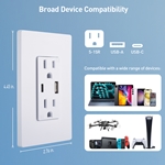 Cable Matters 2-Pack, 15A Outlet Receptacle with USB Charging