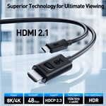 Cable Matters USB-C to 8K HDMI® Cable Support 4K@240Hz and 8K@60Hz, HDR - Thunderbolt 4, Thunderbolt 5, USB 4 Compatible with MacBook Pro, XPS