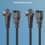 Cable Matters 2-Pack, 2-Prong Power Extension Cord