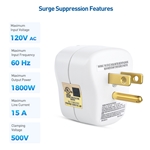 Cable Matters 2-Pack, Single Outlet Surge Protector - 540J