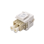 Cable Matters 10-Pack LC Duplex Multimode Fiber Keystone Jack in Ivory