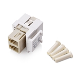 Cable Matters 10-Pack LC Duplex Multimode Fiber Keystone Jack in Ivory