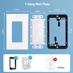 Cable Matters 2-Pack, 1-Gang Cable Pass-Through Brush Wall Plate with Bracket