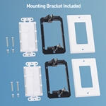 Cable Matters 2-Pack, 1-Gang Cable Pass-Through Brush Wall Plate with Bracket