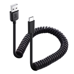 Cable Matters Coiled USB-C to USB-A Charging Cable - 4ft