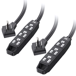 Cable Matters 2-Pack, 3-Outlet Extension Cord with Low Profile Plug