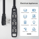 Cable Matters 2-Pack, 3-Outlet Extension Cord with Low Profile Plug