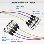 Cable Matters 4-Channel XLR Male to XLR Female Snake Cable