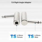 Cable Matters 2-Pack, Premium Right Angle 6.35mm TS Adapter
