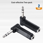 Cable Matters 2-Pack, Right Angle 6.35mm TRS Adapter