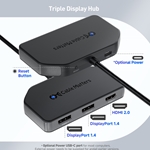 Cable Matters Mini DisplayPort 1.4 Triple Video Hub