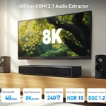 Cable Matters 48Gbps HDMI Audio Extractor with eARC