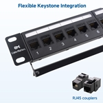 Cable Matters 1U 24-Port UTP Cat 6 Ethernet Patch Panel with Inline Keystone