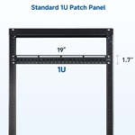 Cable Matters 1U 24-Port UTP Cat 6 Ethernet Patch Panel with Inline Keystone