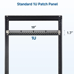 Cable Matters 1U 24-Port STP Shielded Cat 6A  Ethernet Patch Panel with Inline Keystone