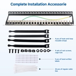 Cable Matters 1U 24-Port STP Shielded Cat 6A  Ethernet Patch Panel with Inline Keystone