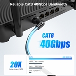 Cat 8 U/FTP RJ45 Patch Cable with Rotatable RJ45 Connectors