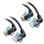 2-Pack, Cat 6 RJ45 Patch Cable with Rotatable RJ45 Connectors