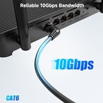 Cat 6 RJ45 Patch Cable with Rotatable RJ45 Connectors