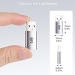 2-Pack, 10Gbps USB-A Male to USB-C Female Adapter