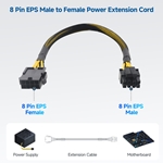 2-Pack, 8 Pin EPS Male to Female Power Extension Cord