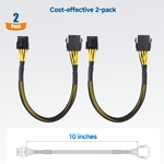 2-Pack, 8 Pin EPS Male to Female Power Extension Cord