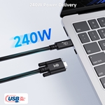 USB4 20Gbps Cable with Side Screw Locking