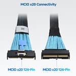 MCIO x16 124 Pin Cable - 2.8 ft/0.85m