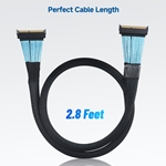 MCIO x16 124 Pin Cable - 2.8 ft/0.85m