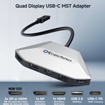 USB-C® MST Adapter with Combo Video Ports