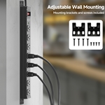 [ETL Certified] Wall-Mountable 8 Outlet Power Strip