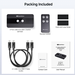 4-Port USB-A & USB-C Switch with Remote Control