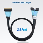 MCIO x24 148 Pin Cable - 2.8 ft/0.85m