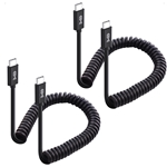 2-Pack, Coiled USB-C® 60W Charging Cable