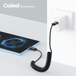 2-Pack, Coiled USB-C® 60W Charging Cable