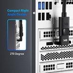 270 Degree Right Angle DisplayPort 1.4 Adapter