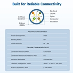 Cable Matters [UL Listed] Plenum Jacket (CMP) Cat6 Bulk Ethernet Cable