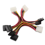 Cable Matters 3-Pack 4 Pin Molex to Dual SATA Power Y-Cable Adapter 6 Inches