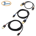 Cable Matters 3-Pack USB 2.0 to Micro USB Cable 1, 3, 6 Feet