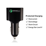 Cable Matters 54W/9.6A 4-Port USB Car Charger with Certified Qualcomm Quick Charge 2.0 Technology