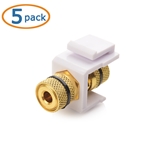 Cable Matters 5-Pack Banana Jack Binding Post Keystone Jack Inserts
