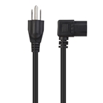 Cable Matters 2-Pack 16 AWG Right Angle Power Cord (NEMA 5-15P to Angled IEC C13)