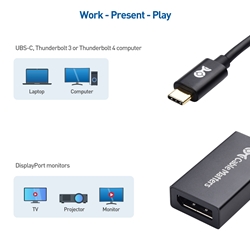Cable Matters Adaptador multipuerto DisplayPort USB-C Power Delivery Manual  del usuario
