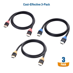 Certified HDMI 2.1 Cable,3 feet/1M Fiber Optic 8K HDMI Cable 48Gbps Ultra  High Speed Zinc Alloy Shell Support 8K@60Hz 4K120Hz HDR eARC,HDCP 2.2  German