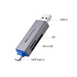 USB 3.0 DUAL SLOT TYPE A & TYPE C MICRO SD AND SD CARD