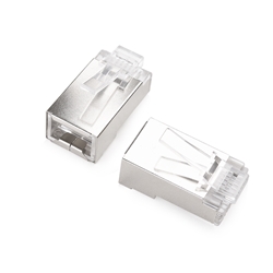 Pass-Thru™ Modular Data Plug, RJ45-CAT6A, Shielded (STP), 100-Pack